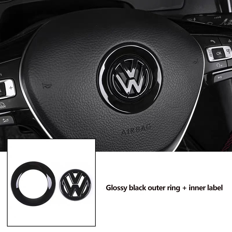 ABS Carbon Fiber Steering Badge for Volkswagen