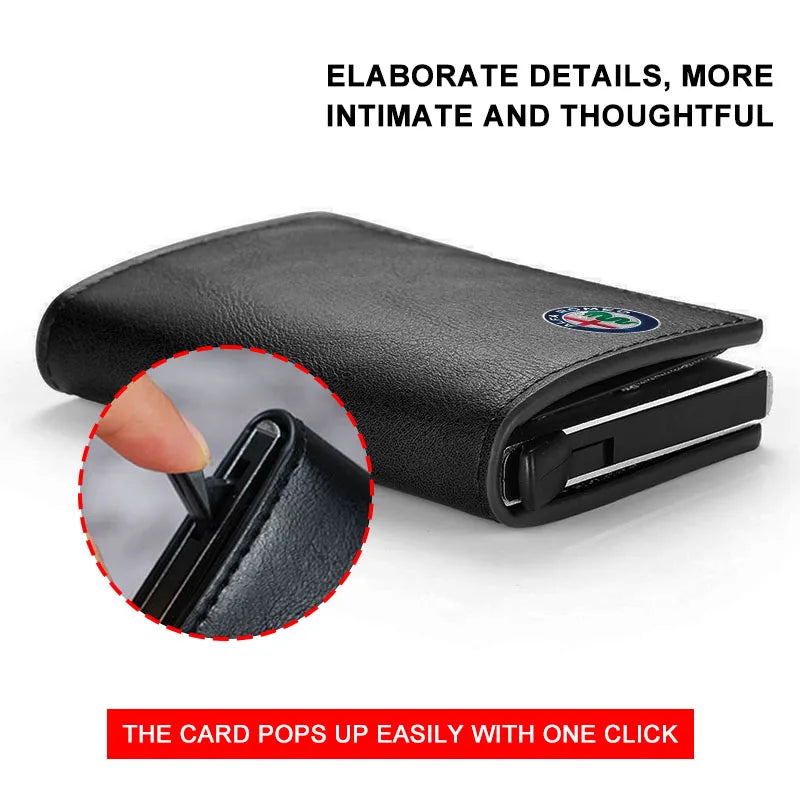 ID Card Wallet Pouch for Alfa Romeo 147 159 Giulietta Giulia