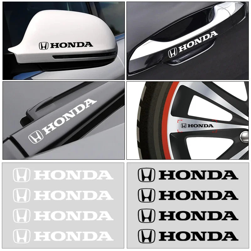 3D Door Handle & Mirror Badge Decals for Honda Models
