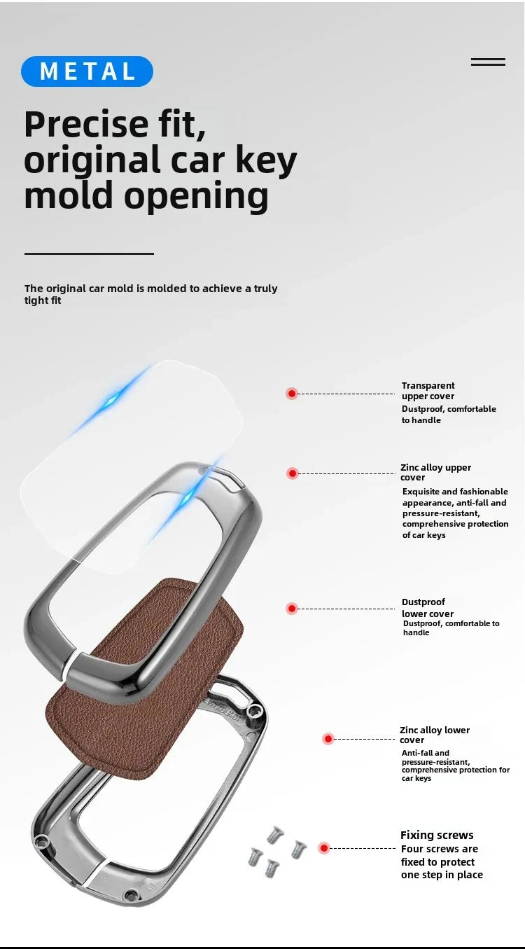 Premium Shell Buckle Key Case for Cadillac ATSL XT5 XT4 CT5