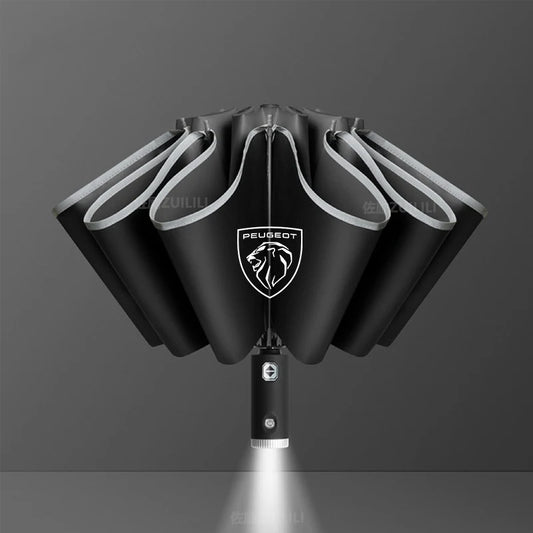 Peugeot Auto Folding Windproof Rain Umbrella