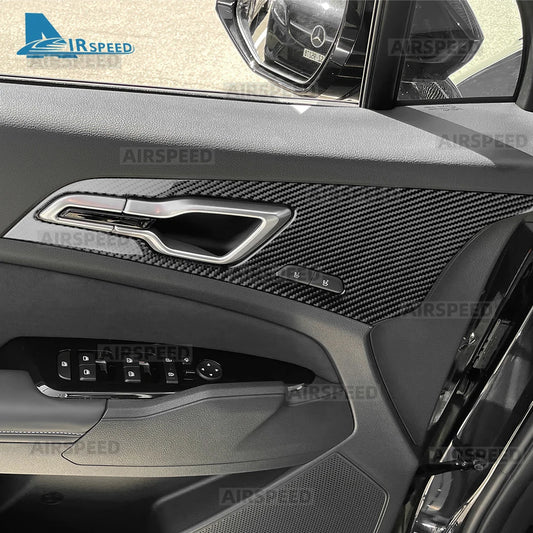 Real Carbon Fiber Door Handle Bowl Sticker for KIA NQ5