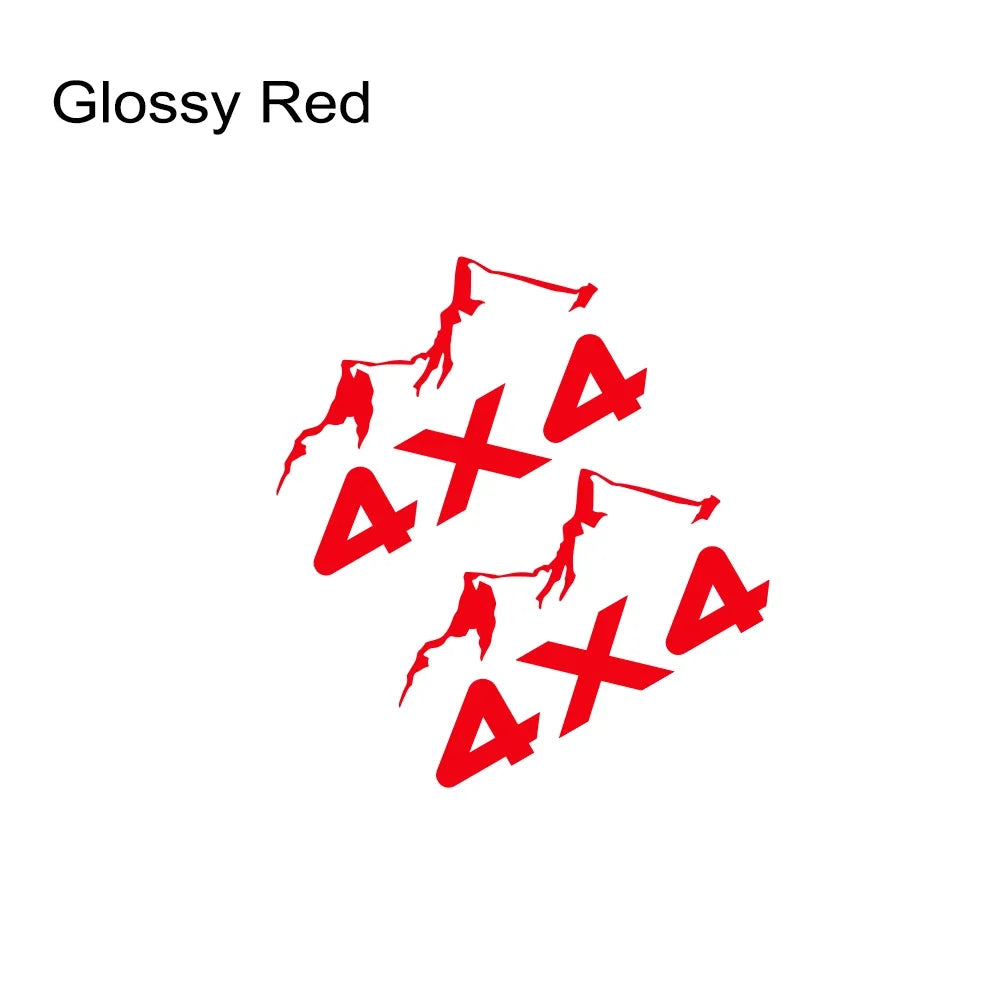 4X4 Mountain Vinyl Decal for Pickup Trucks – Pro Fit Glossy Red – Car Accessories | MotorWorld Marketplace