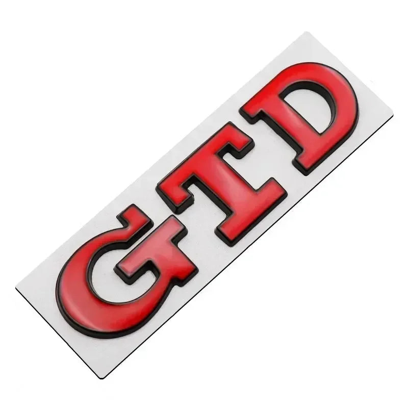 3D Metal GTD Emblem Badge for VW Polo Golf MK4-8 Grill/Trunk
