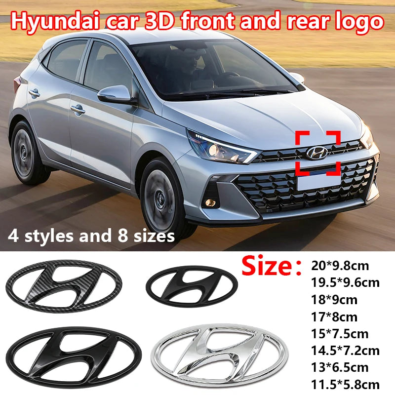 ABS Front Grille Emblem Sticker for Hyundai Tucson Elantra