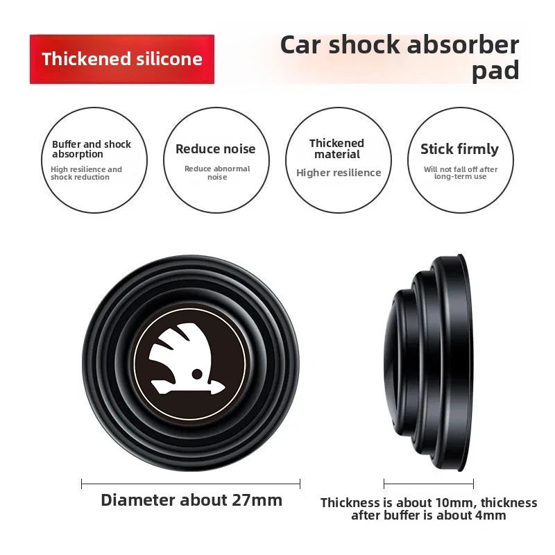 Thickened Trunk Shock Pads for Skoda