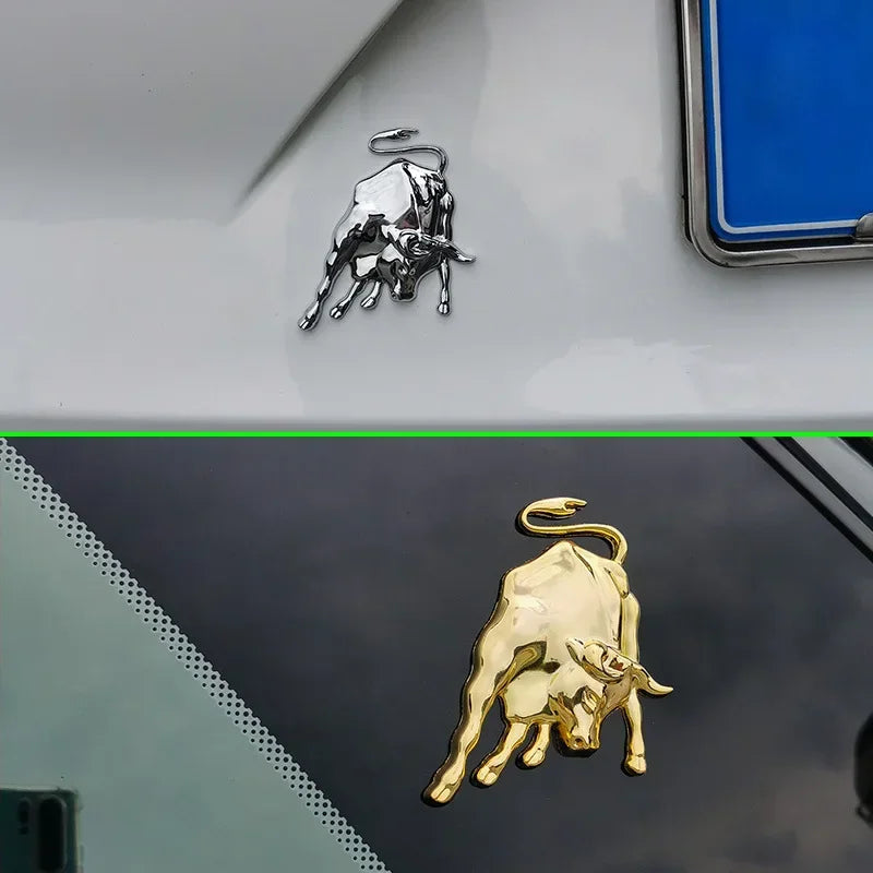 Universal Metal 3D Bull Emblem Badge