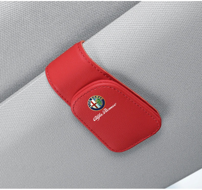 Premium Leather Sun Visor Glasses Clip for Alfa Romeo GT