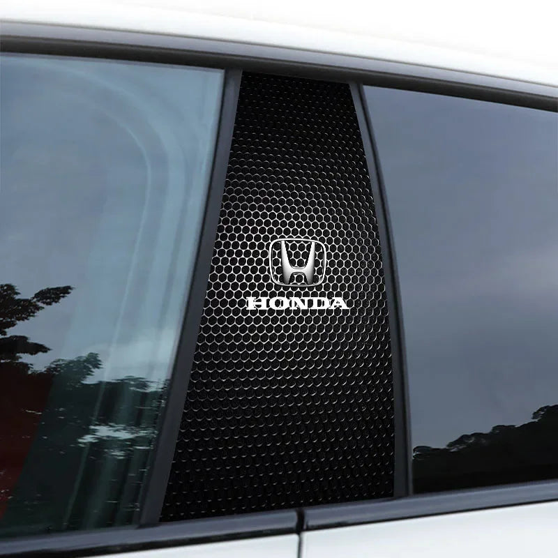 2Pcs Center Pillar Emblem Stickers for Honda Civic Accord