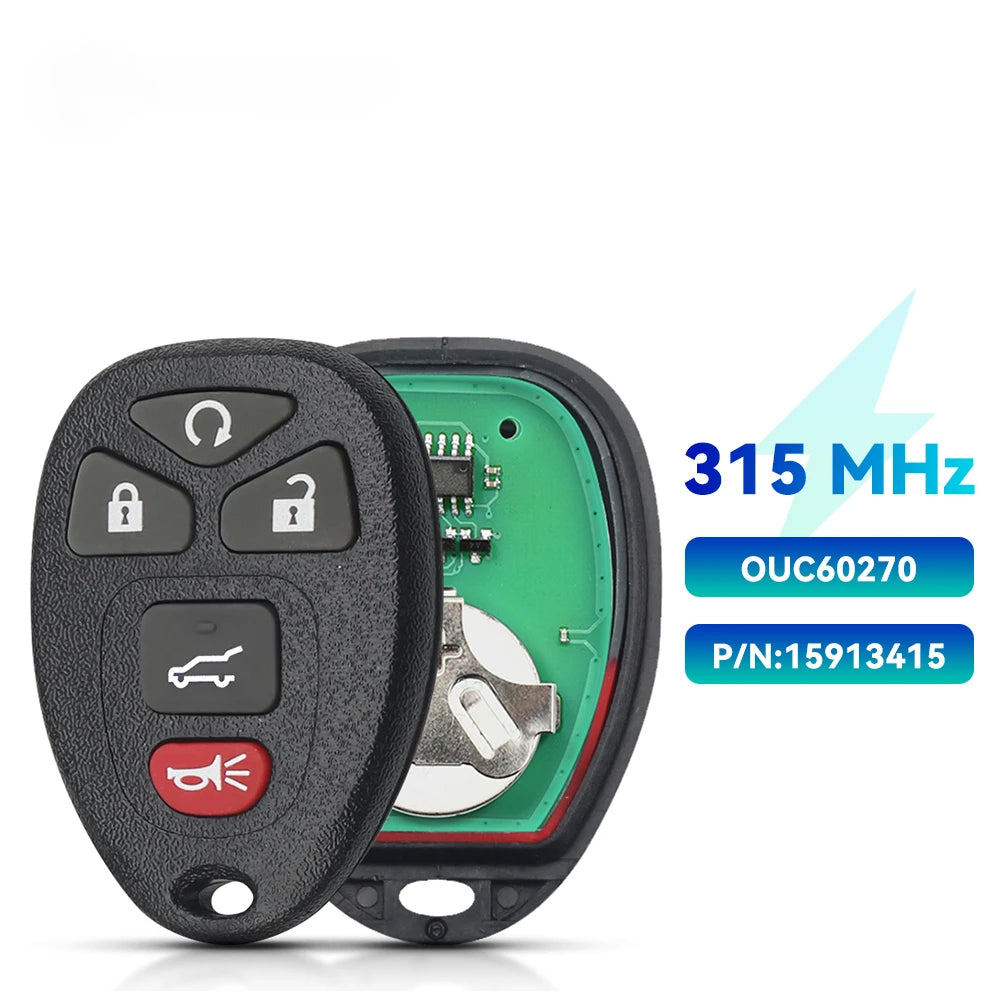 KEYYOU 315MHz Remote Key Fob for GM/Chevy/Cadillac OUC60270