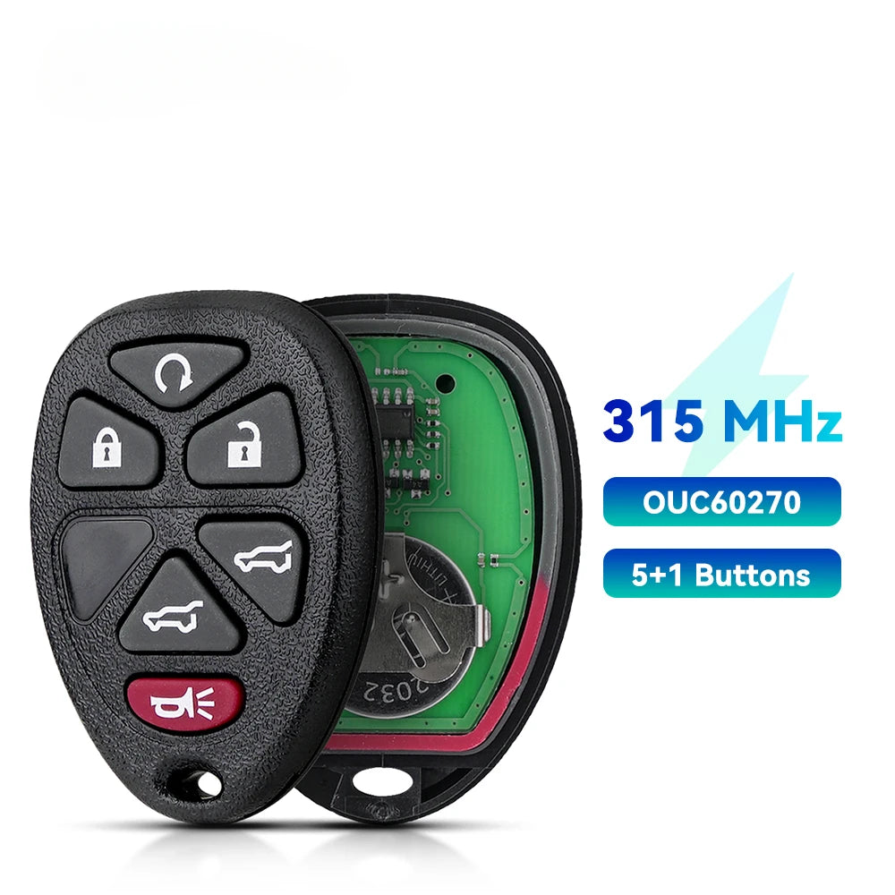 KEYYOU 315MHz Remote Key Fob for GM/Chevy/Cadillac OUC60270