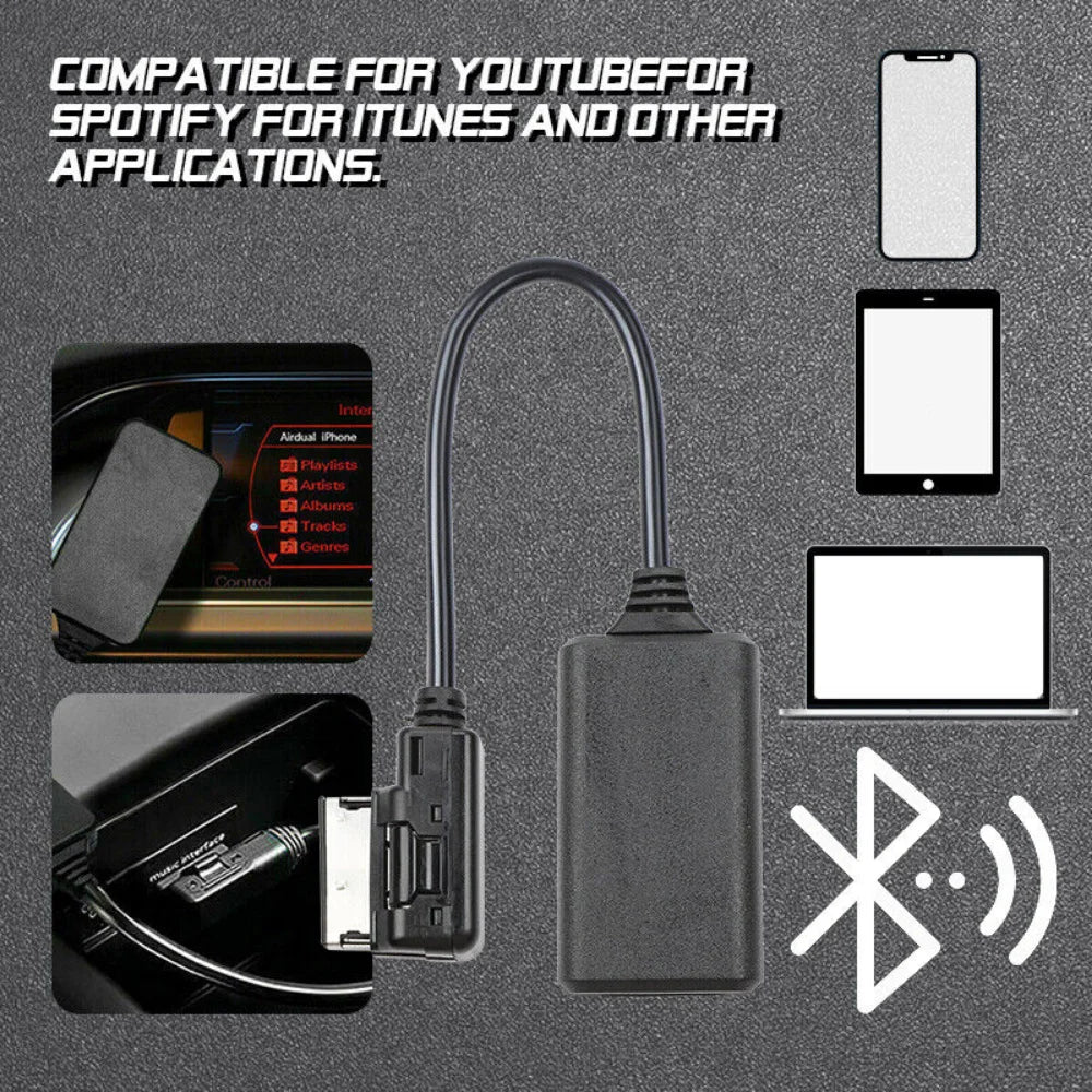 Bluetooth AMI MMI AUX Adapter for Audi A1 A3 A5 A6 Q5 Q7 2010+