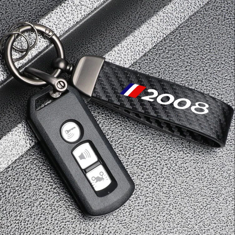 Carbon Fiber Keychain for Peugeot 2008/3008/4007/5008