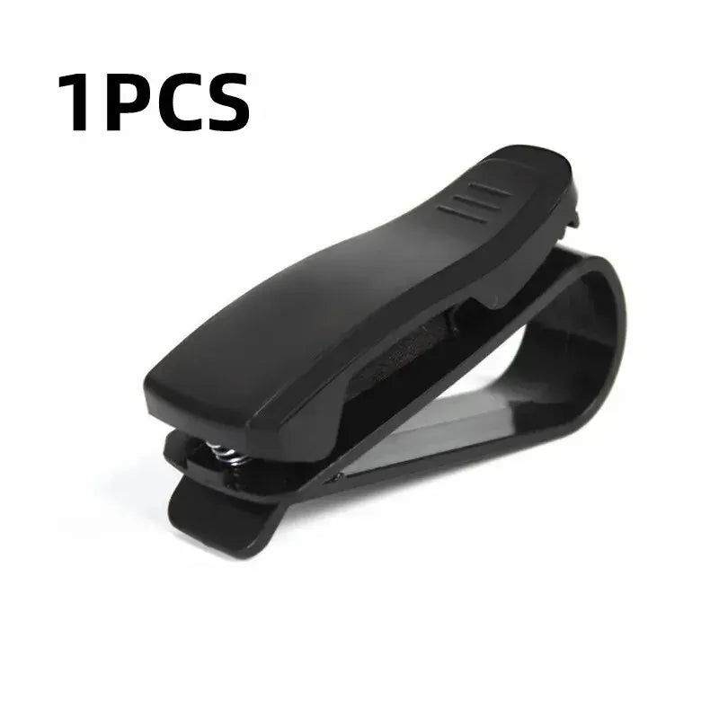 2PCS Universal Car Sun Visor Glasses & Card Clip Holder Set