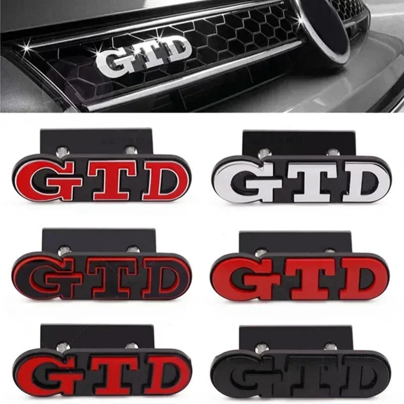 3D Metal GTD Emblem Badge for VW Polo Golf MK4-8 Grill/Trunk