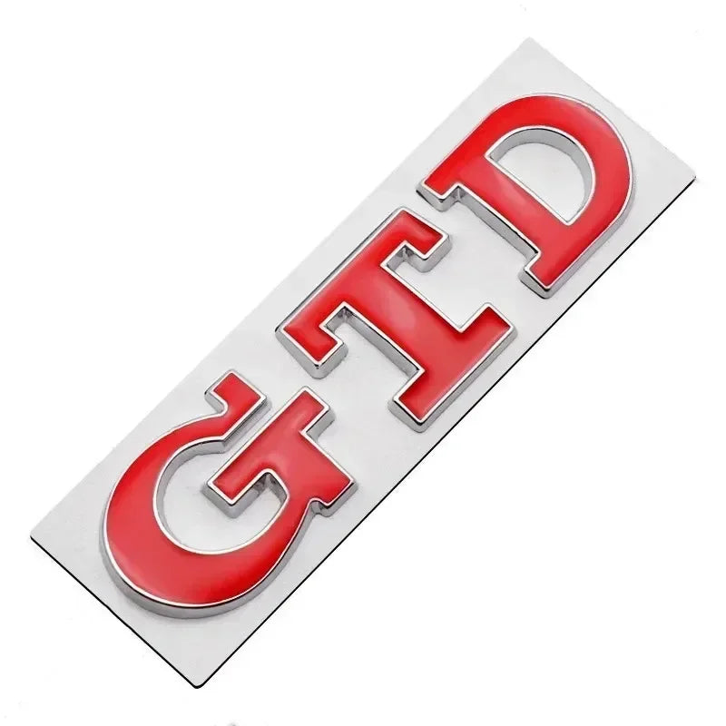 3D Metal GTD Emblem Badge for VW Polo Golf MK4-8 Grill/Trunk