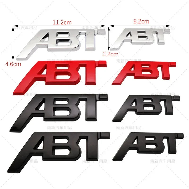 3D Metal ABT Emblem Badge for VW/Audi RS3 S3 S5 Q5 A4