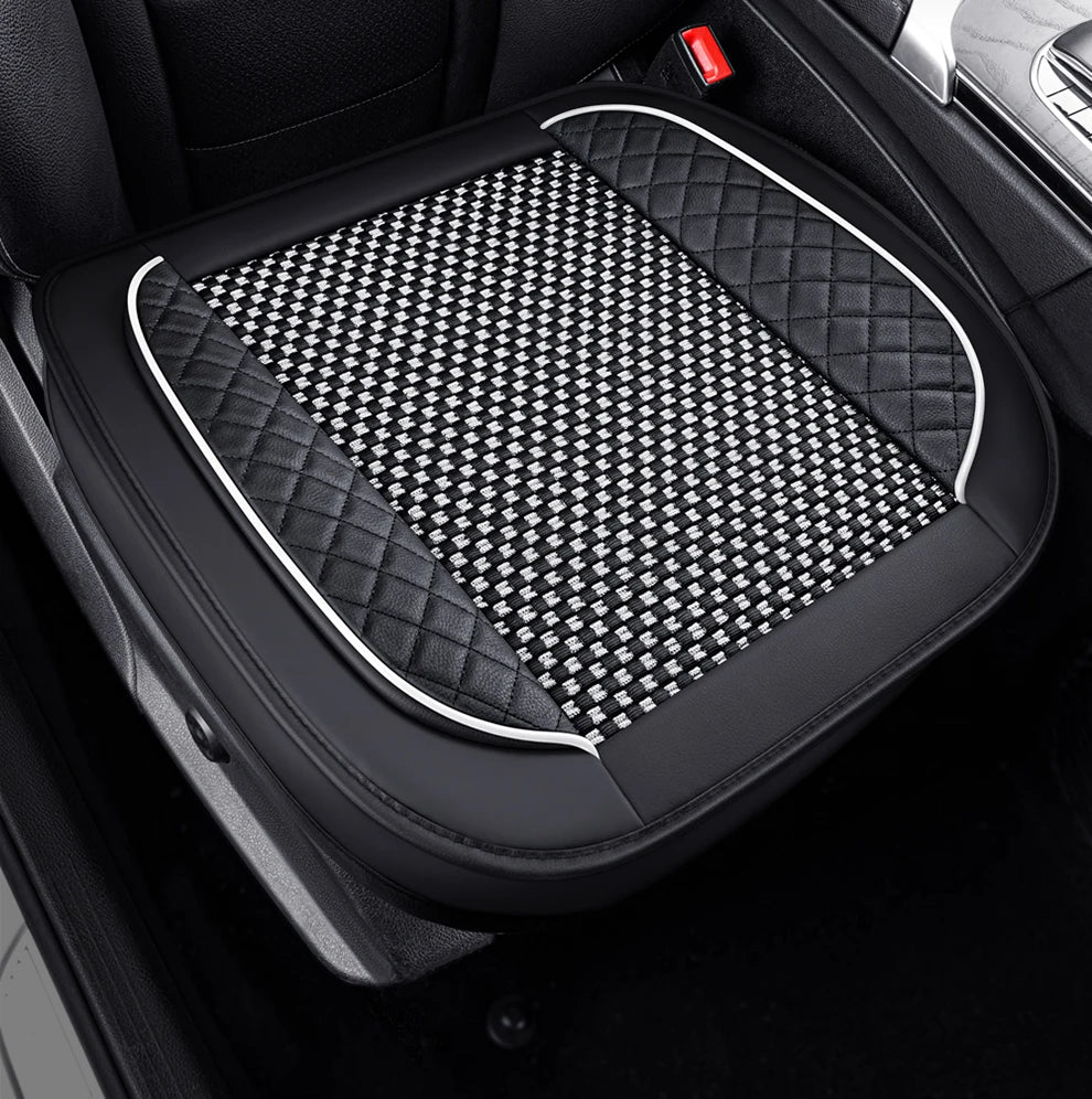 Housse de siège auto universelle en cuir PU, soie glacée, antidérapante, de luxe
