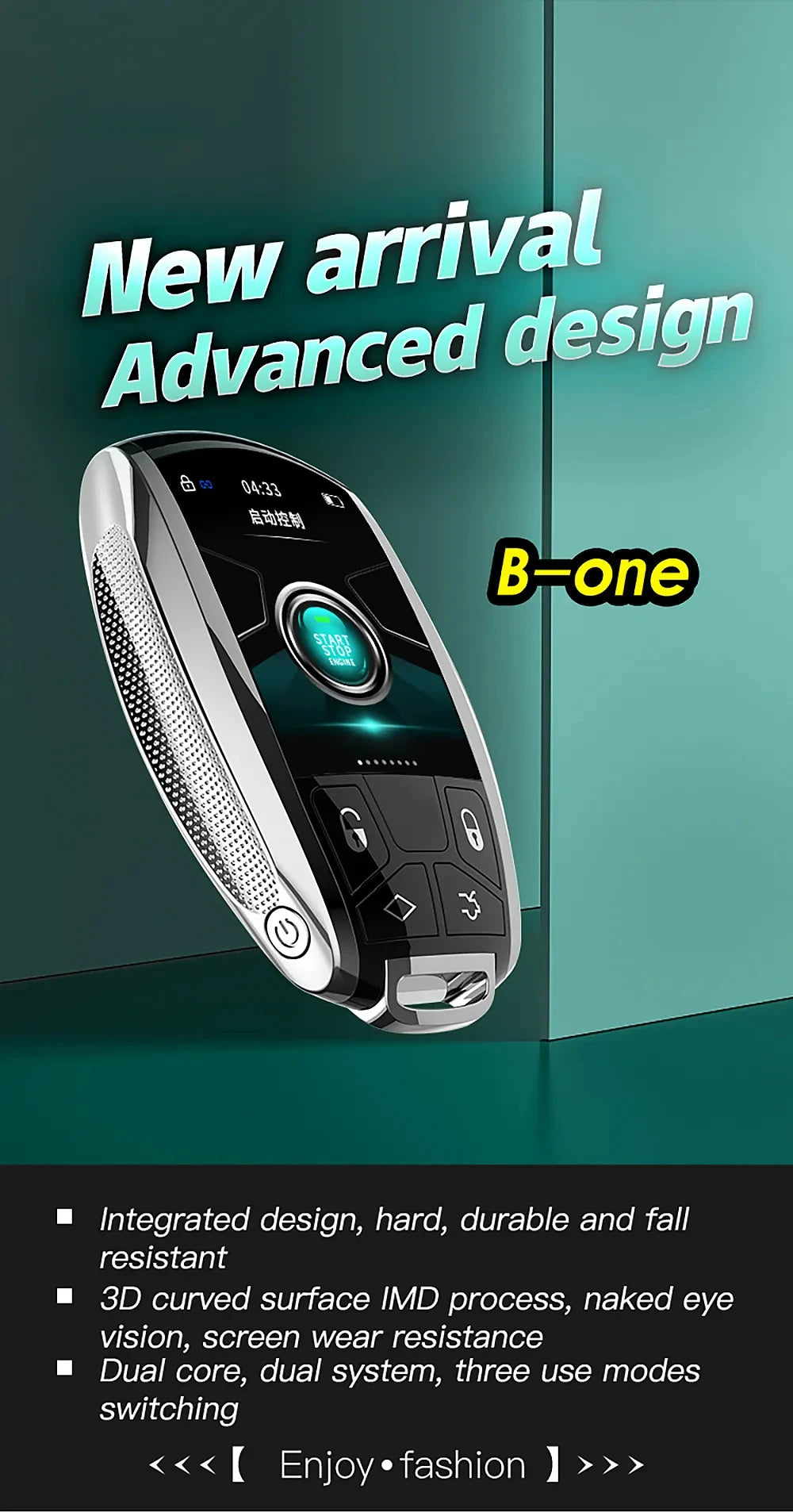 Clé intelligente universelle LCD B-One pour BMW, Benz, Audi et plus