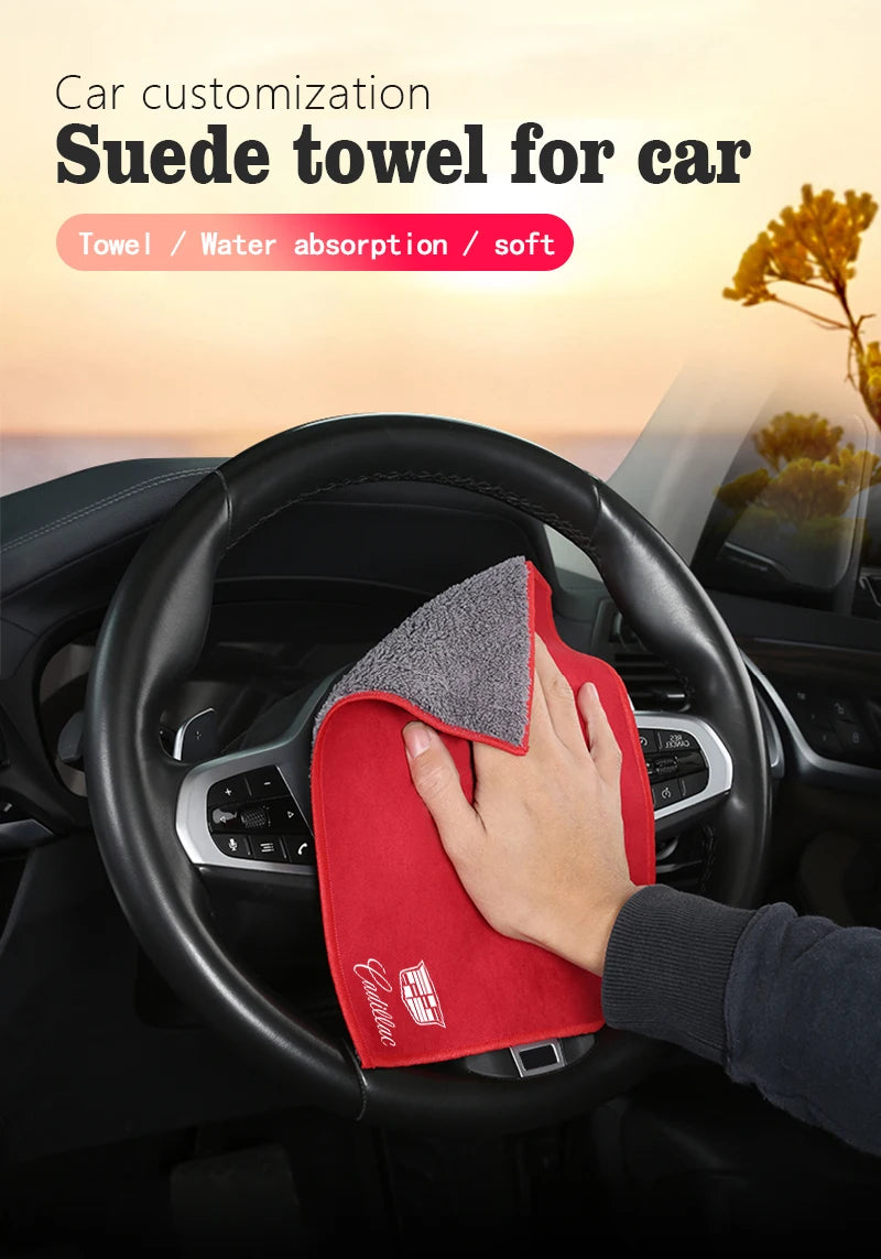 Toalla de microfibra premium para el cuidado y los detalles de Cadillac