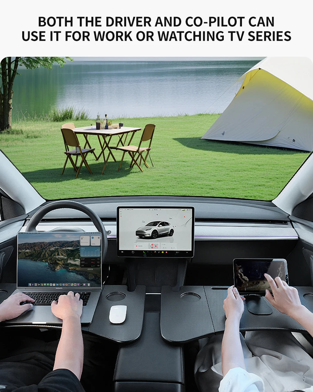 Tesla Model X/S/3/Y 2018-2025 Steering Wheel Desk Tray