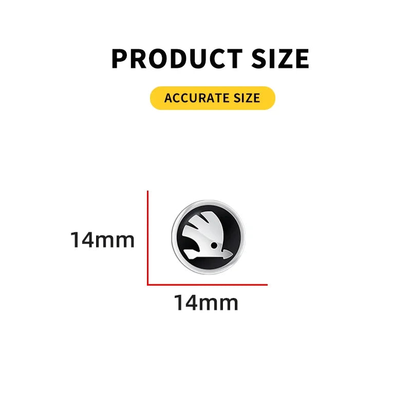 Metal Key Emblem Sticker for Skoda Models