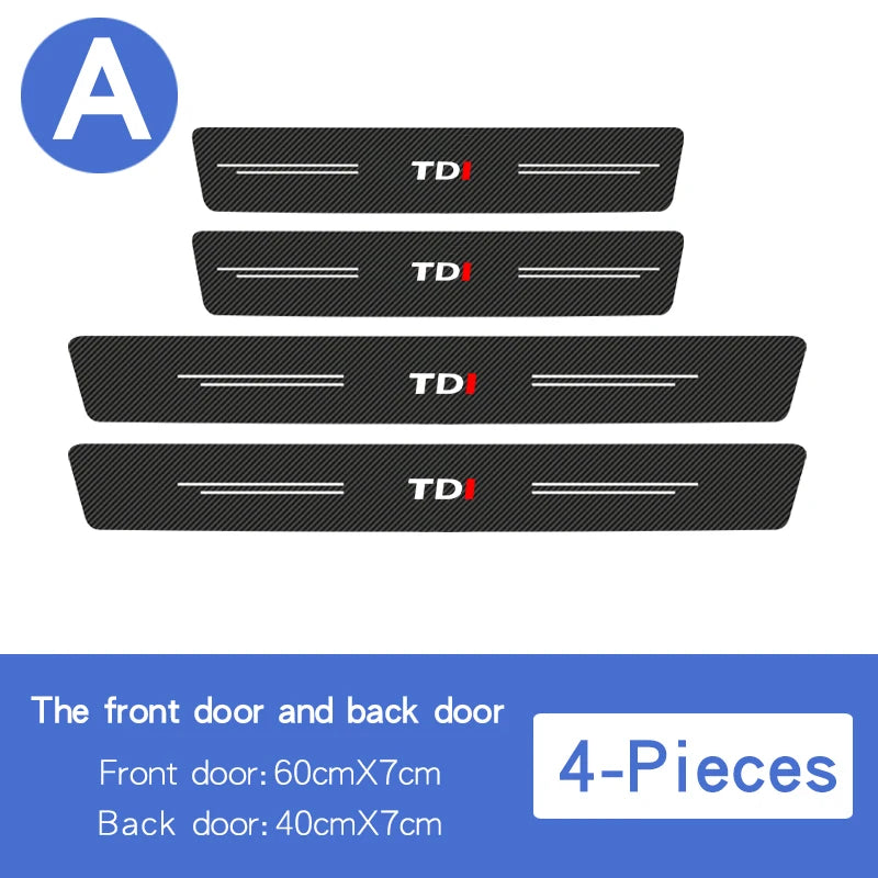VW TDI TSI Golf/Polo Carbon Fiber Doorsill Protector Film