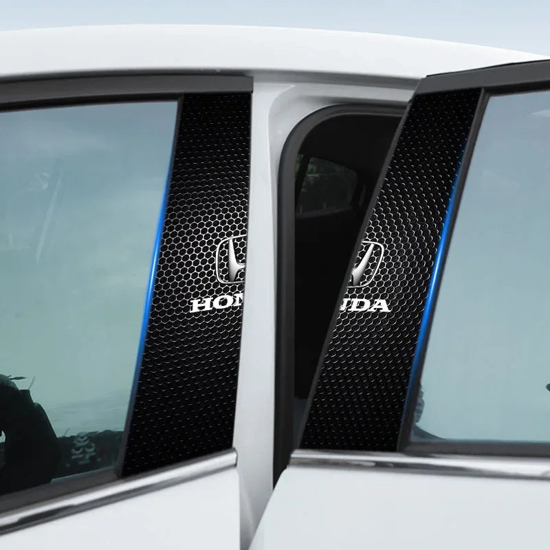 2Pcs Center Pillar Emblem Stickers for Honda Civic Accord