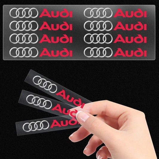 Pegatinas 3D de metal para decoración interior de Audi: insignias de estilo automotriz de precisión