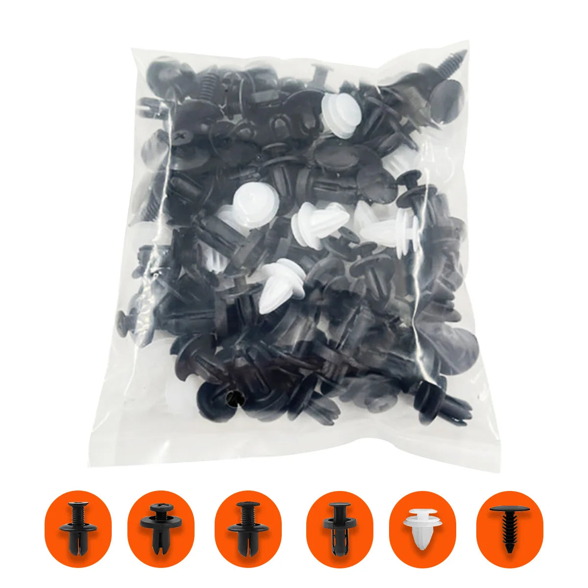 Kit de 100 clips de fixation pour pare-chocs - Pro Auto Rivets Fasteners