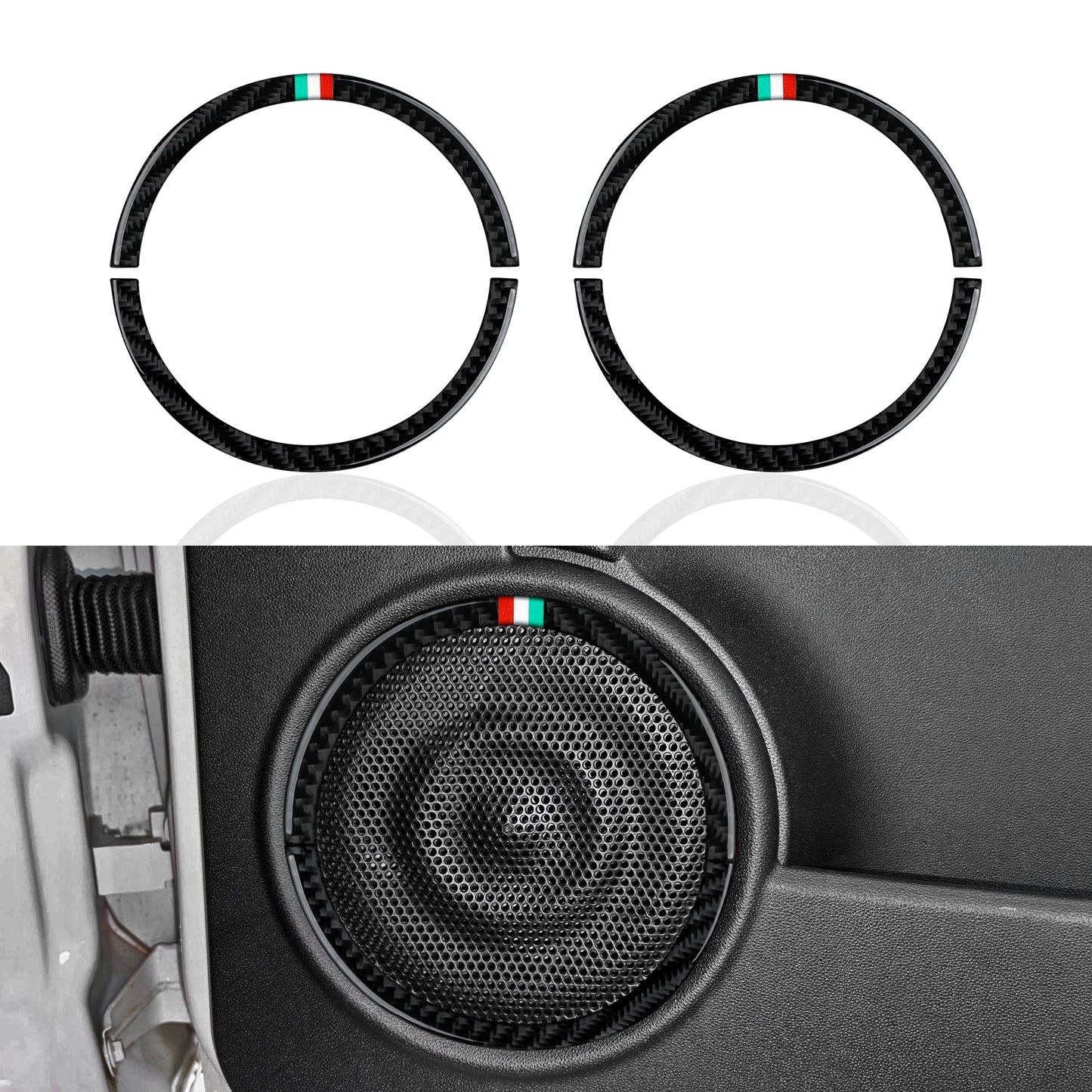 (NOT SOLD TO USA) Fiat 500/595C/695C Carbon Fiber Door Speaker Trim Strips black – Car Accessories | MotorWorld Marketplace