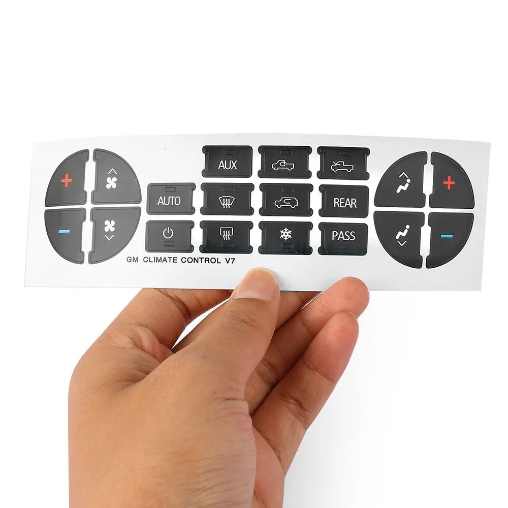 GMC Radio & A/C Button Repair Stickers - Pro Fit