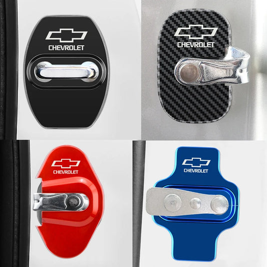 4 cubiertas para hebillas de cerradura de puerta para Chevrolet, protección duradera.