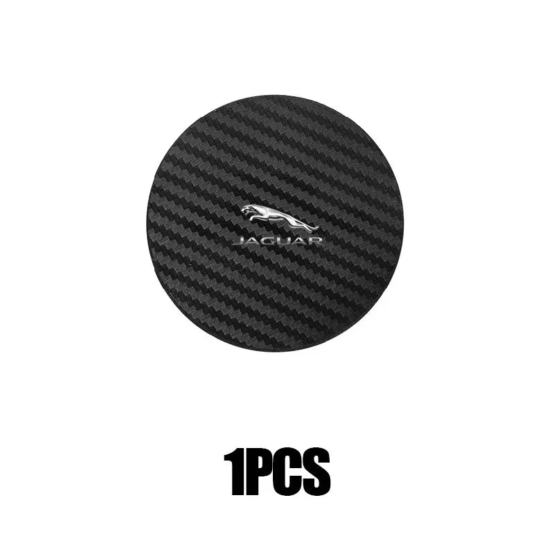 Carbon Fiber Cup Holder Mat Anti-Slip for Jaguar