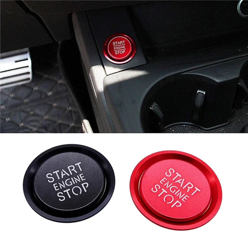 Premium Engine Start Stop Button Ring Cap for Audi, Alloy