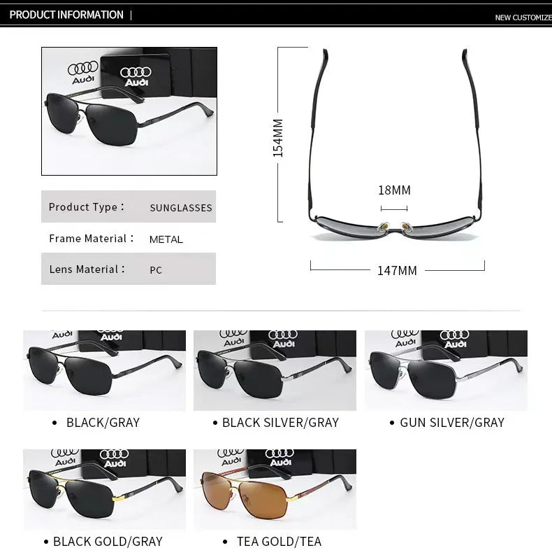 Audi Polarized Anti-Glare Driver Sunglasses