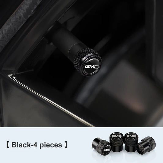 GMC Metal Valve Stem Caps Set of 4