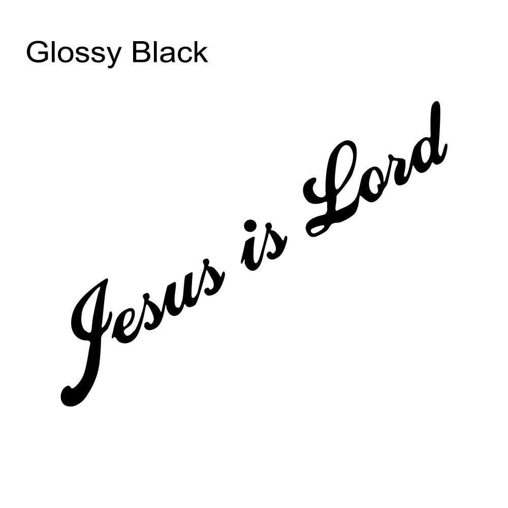 Jesus is Lord Vinyl Decal – Christian Auto & Laptop Sticker Glossy Black – Car Accessories | MotorWorld Marketplace