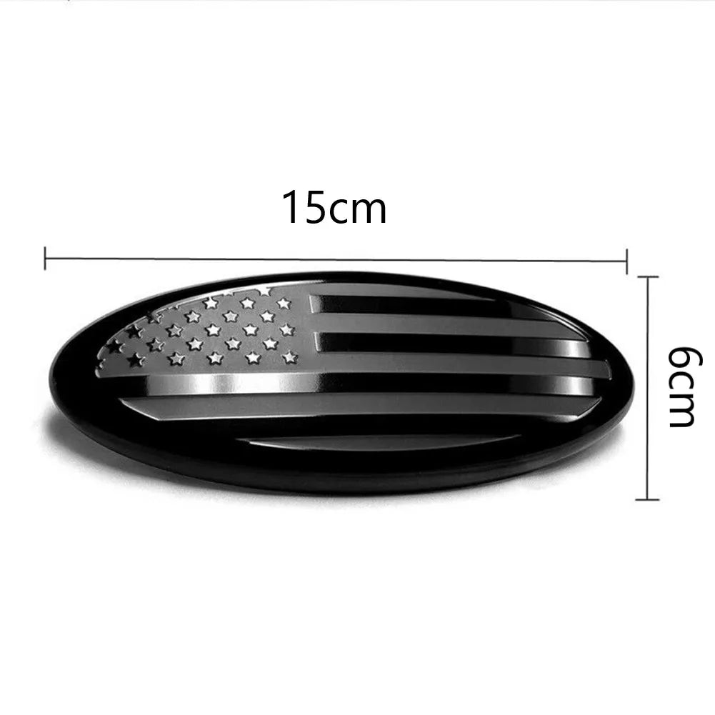 6" US Flag Oval Grille Emblem Badge for Ford F-150 F-350