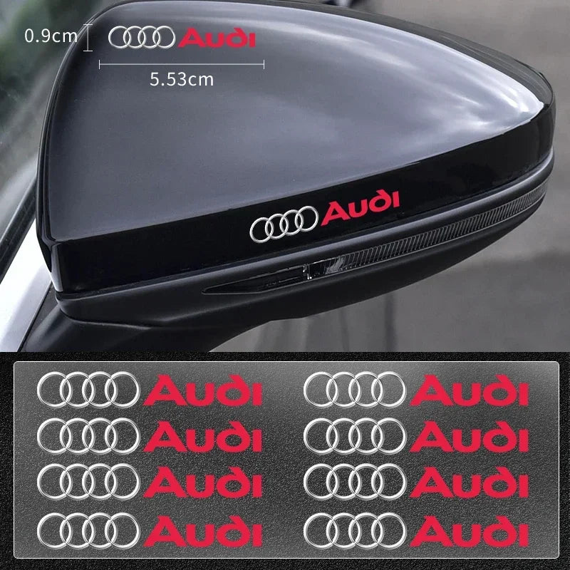 Pegatinas 3D de metal para decoración interior de Audi: insignias de estilo automotriz de precisión