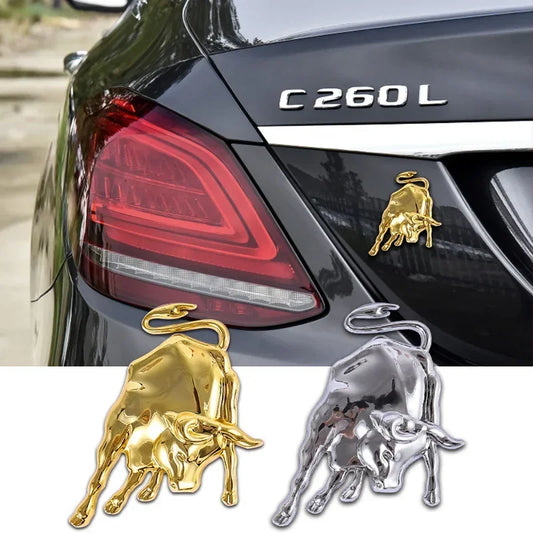 Universal Metal 3D Bull Emblem Badge