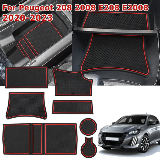 Anti-Slip Door Slot Mats for Peugeot 208/2008 E-Series