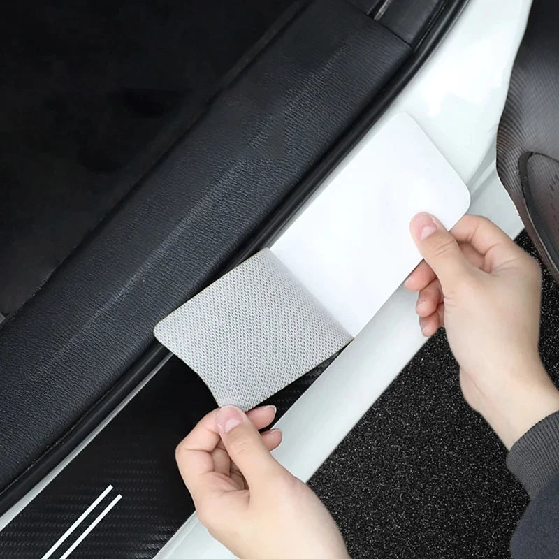 VW Carbon Fiber Door Sill Scuff Plate Stickers 1/4/5Pcs