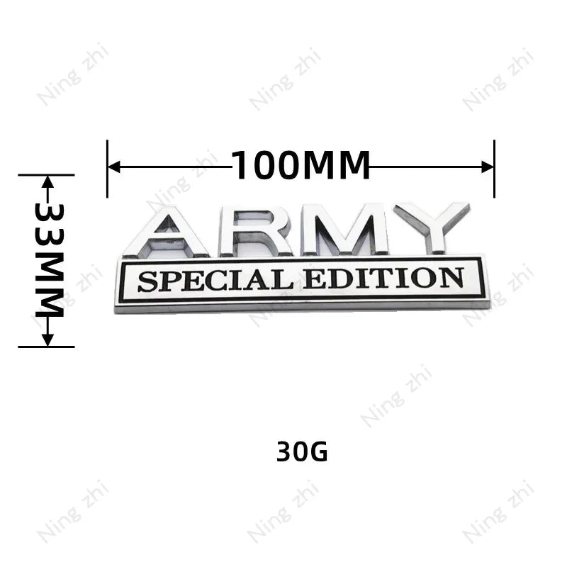 ARMY SPECIAL EDITION 3D Chrome Emblem Badge – Pro Styling – Car Accessories | MotorWorld Marketplace