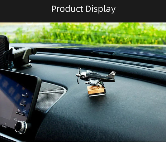 Décoration d'avion d'aromathérapie à énergie solaire pour voiture - Décoration de tableau de bord