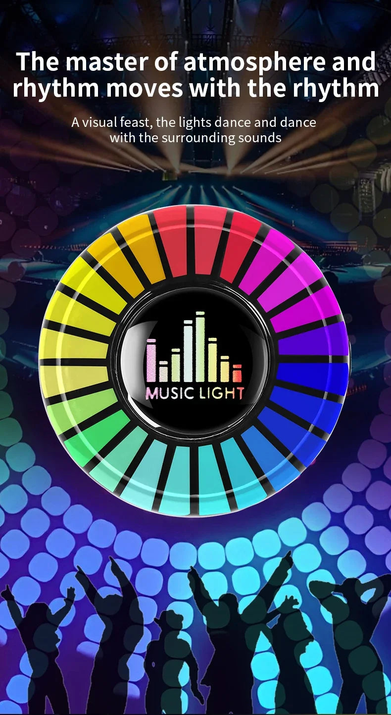 Luz y purificador de aire RGB para coche con música: ambiente controlado por sonido