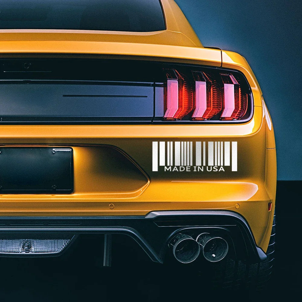 Universal USA Barcode Car Sticker – Premium Vinyl Decal