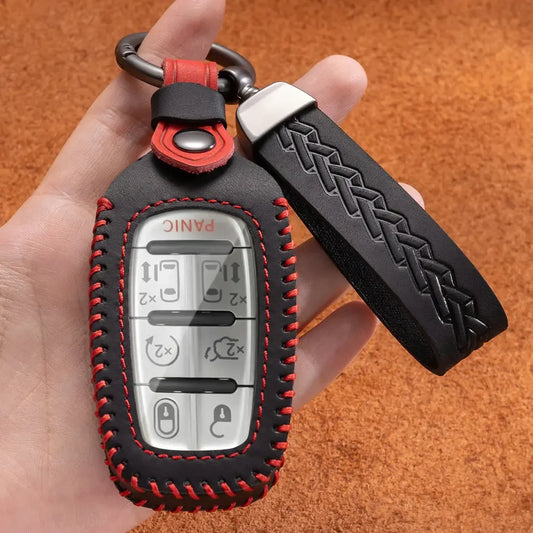 Funda de cuero premium para llavero de Chrysler Voyager/Pacifica