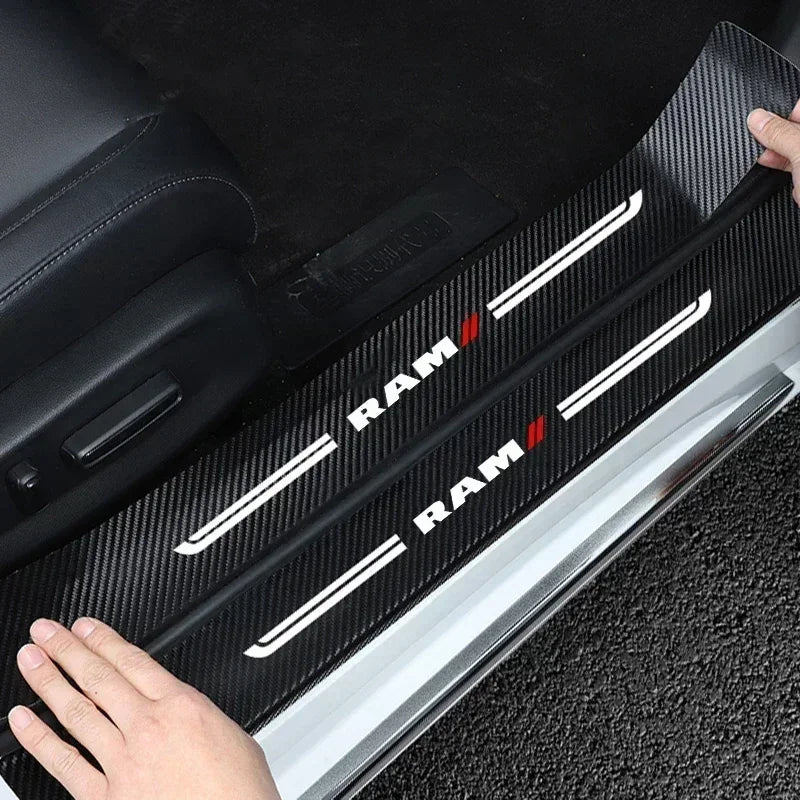 Carbon Fiber Door Sill Scuff Plate for Ram – Durable Upgrade
