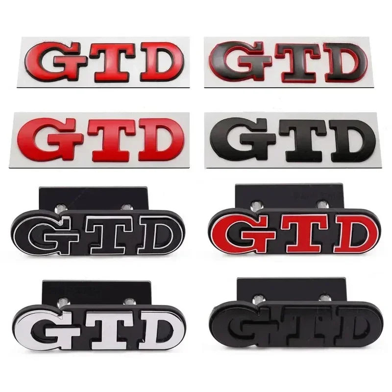 3D Metal GTD Emblem Badge for VW Polo Golf MK4-8 Grill/Trunk